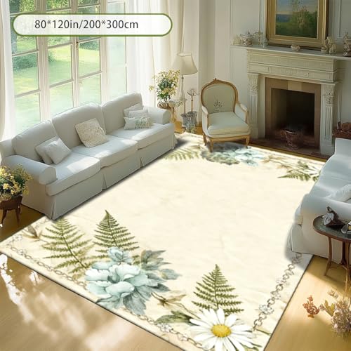 Tapis rectangulaire en imitation cachemire 160x250cm pour salon ou chambre