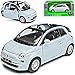 Welly FIAT 500C Cabrio Hellblau Weiss Ab 2009 ca 1/43 1/36-1/46 Modell Auto mit individiuellem Wunschkennzeichen