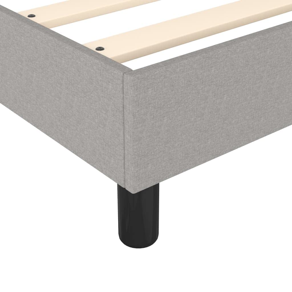 vidaXL Estructura de Cama con somier Tela Gris Claro 200x200 cm