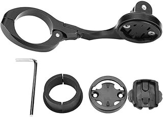 Keenso Bicycle Computer Extension Mount Aluminium Alloy, Bike Odometer Extender Bike Handlebar Extender Cycling Odometer Extension Adapter Camera Holder Mount(Black) Bicycles and spare parts