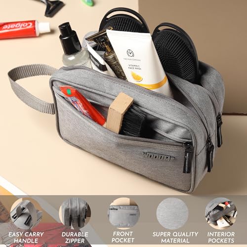 Image of Wooum Multipurpose Toiletry Pouch /Travel Toiletry Organizer /Large Storage Toiletry Bag for Men and Women 9x6x3 Inch- Blue (Light Grey)