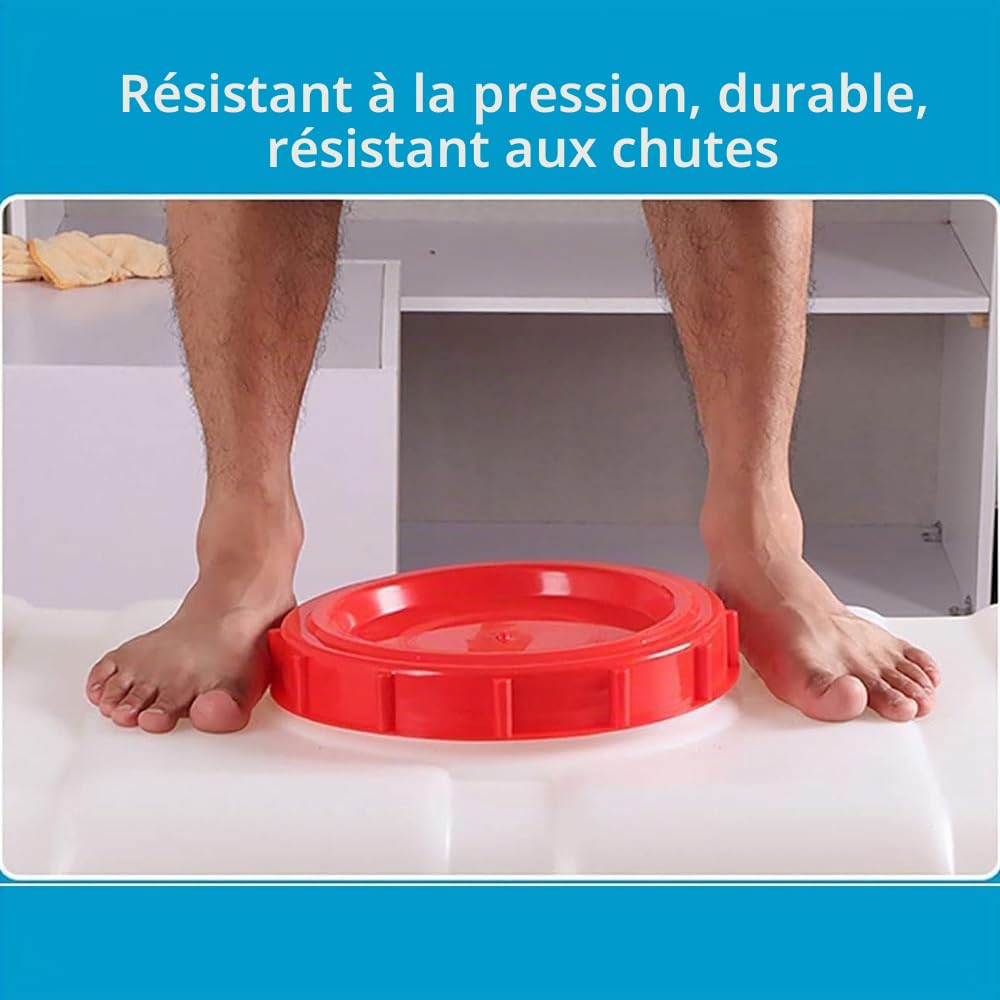Jerrican Eau avec Robinet en Grande capacité réservoir Eau Potable Extérieur Cuve Eau Camping Car pour Pique-Nique randonnée Caravane Bidon d'eau Qualité Alimentaire(Size:50L)