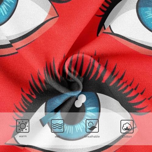 Cotton Toddlers Underwear Floral Blue Eyes Black Eyelashes Red Cute Panties Girl Print Underpants Briefs 2t3