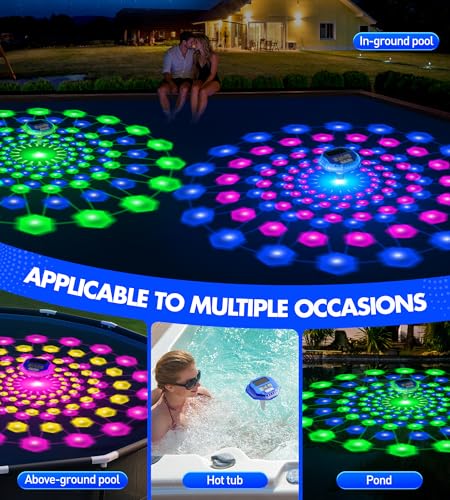 Miniatura 7 de Luxblue Termómetro Piscina Flotante, Termometro Piscina Solar Con Espectáculo De Luz Subacuática, Termómetro Digital Piscinas Con Pantalla Lcd Grande Fácil De Leer,Ip68 Termometro Bañera Para Piscinas