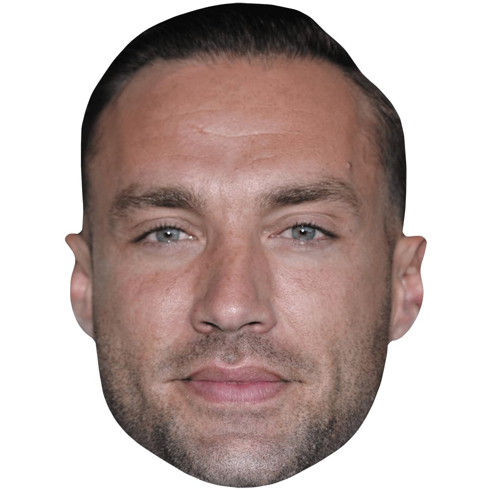 Celebrity Cutouts Lifelike Calum Best (Stubble) Celebrity Mask, Flat Card Face, Fancy Dress Mask