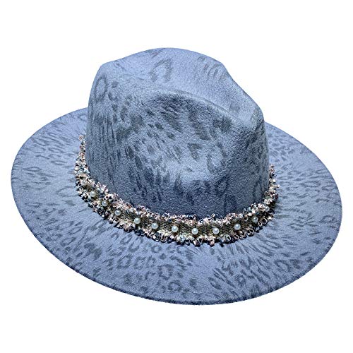 Chapeau Fedora classique style Panama en laine à large bord avec ruban pour adulte