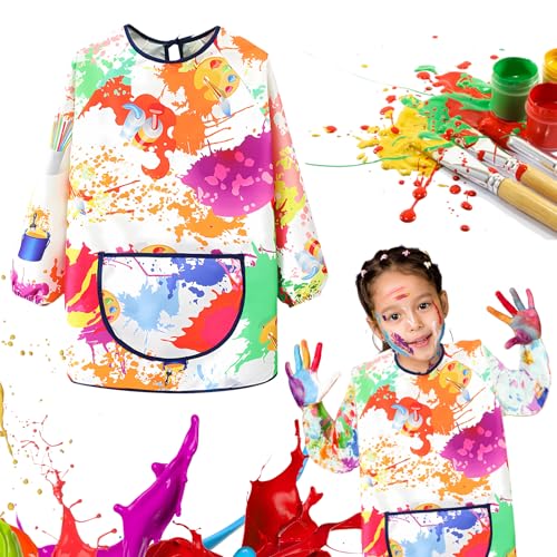 SZSMW 6-12 ansTablier Peinture Enfant - Blouse Peinture Enfant - Tabliers de Peinture - IdéAl Pour la Peinture,L'Artisanat,L'Argile,la Cuisine,Etc,Conception...