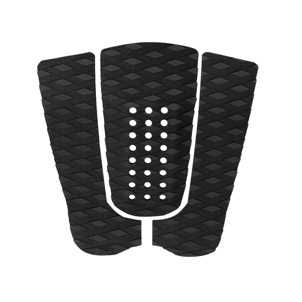 Joyzan Surf Pad Tavola, Antiscivolo Traction Grip Front Deck Trazione da Coda Anteriore Cuscinetti Tappetino Tavole Tailpad Premium Adesivo Longboard Shortboard Fish Board Skimboard Accessorio, Nera