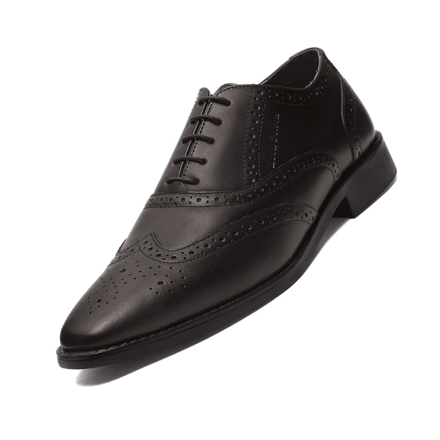 louis stitch Formal Lace Up Shoes for Men | Wingtip Brogue Shoes | Handcrafted Italian Leather Mens Shoes | Brunette Brown-picture-19