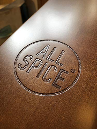 AllSpice Wood Spice Rack, Includes 12 4oz Jars- Maple