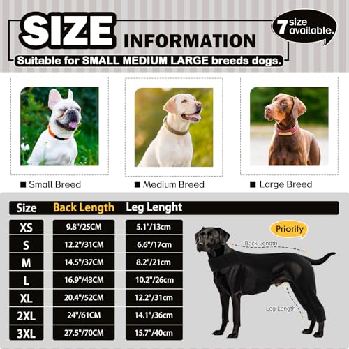 Hjyokuso Genesungsanzug für Hunde, Chirurgie-Anzug, Operationsanzug, Leckmanschette, Hinterbeinschutz, Ellenbogenschutz, Hundehülle zum Verhindern von Lecken