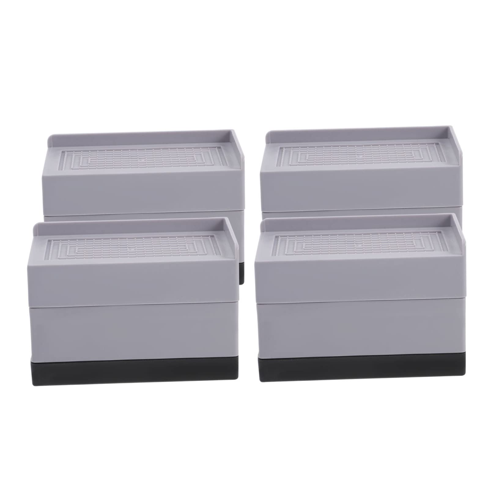 SOLUSTRE 4Pcs Bed Risers Nonslip Furniture Lifters for Sofa Table and Washing Machine Height Increase Slip Design for Enhanced Stability and Storage Space