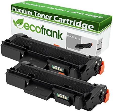 EcoFrank Compatible (High Yield) Toner Cartridge Replacement for Samsung MLT-D116L (Black, 2-Pack)