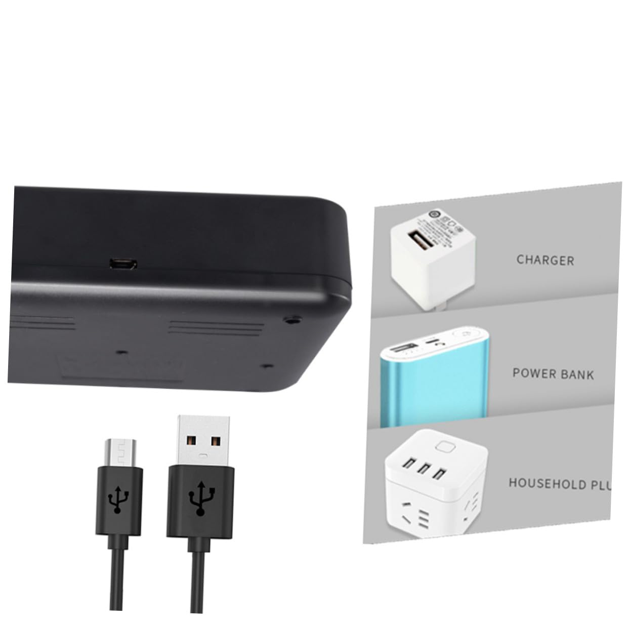 Cargador Inteligente de Baterías AA AAA con Pantalla Digital USB Ranuras Protección Múltiple y Carga Simultánea para Pilas Recargables