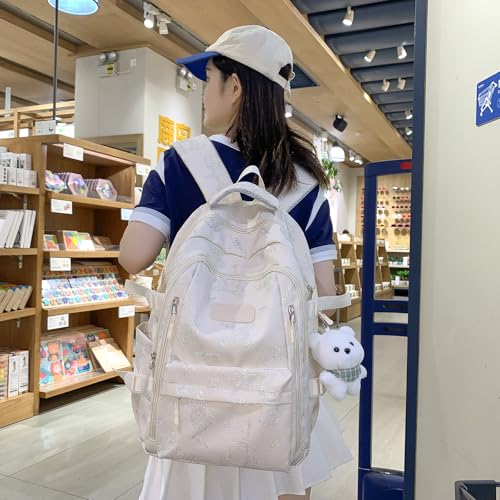 Mochila de oso estético con gran capacidad ideal para libros y apuntes 6
