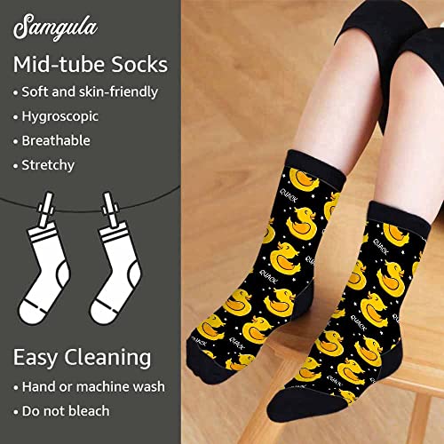 Image of Red Striped Crew Socks for Woman Size 6-8 Christmas Tree Moose Snowflake Dots Lines Girls Socks