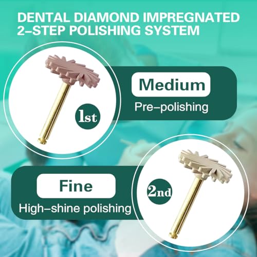 Image of Dental Composite Resin Polishing Disc Kit, 2-Step Polishing Wheels & Discs for Composite Resin Finishing, Dental Polishing Kit for Teeth Restoration