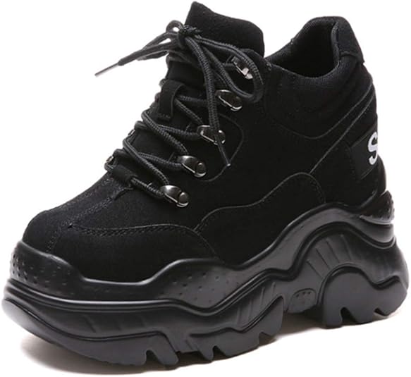 Women Height Increasing Trainers Shoes Thick Sole Casual Sports