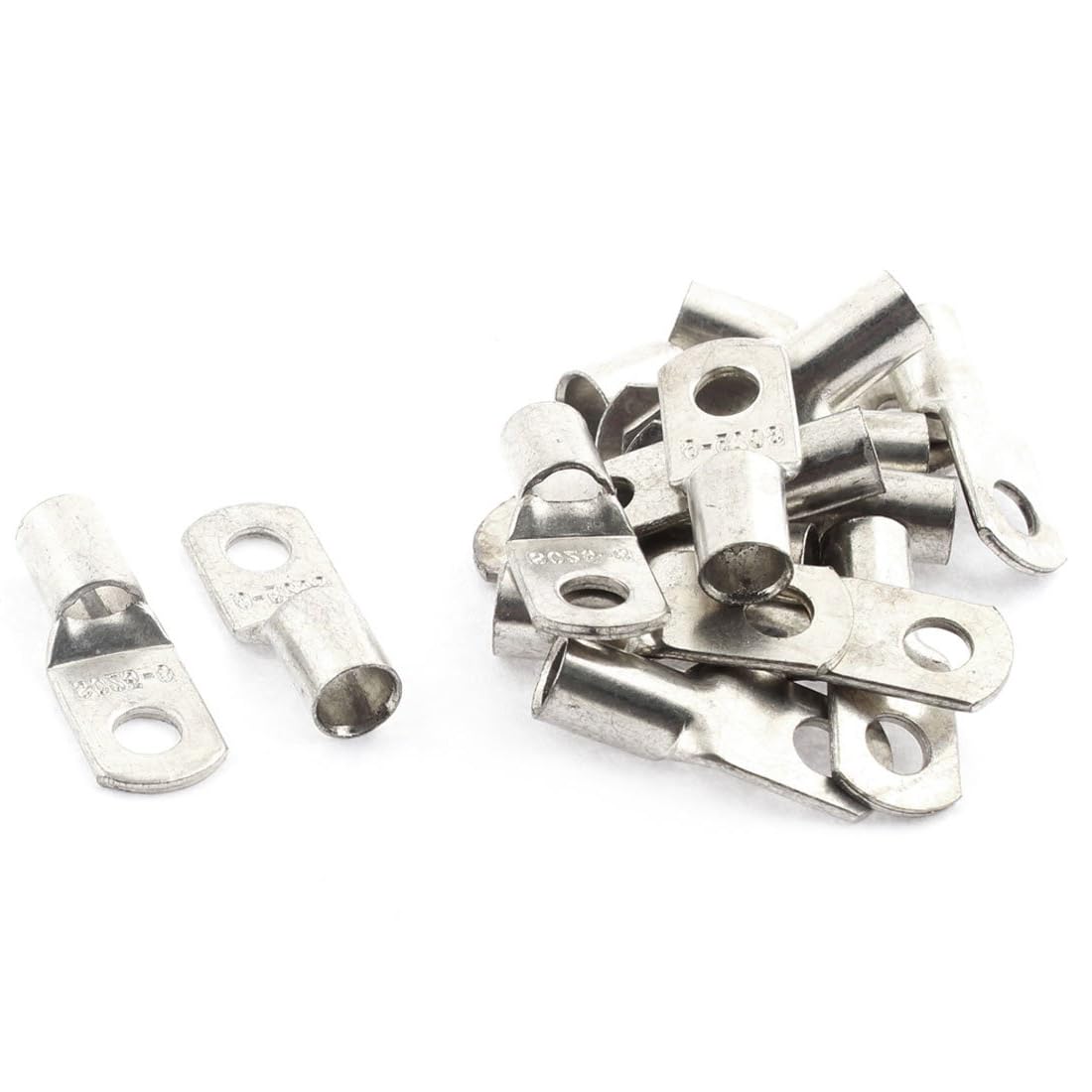 TA-VIGOR 16Pcs Copper Wire Lug, 4 AWG SC25-6 Cable Lugs Bolt Hole, Battery Cable Ends Eyelets Crimp Tubular Ring Terminals Connectors for Boat Car Electric Auto