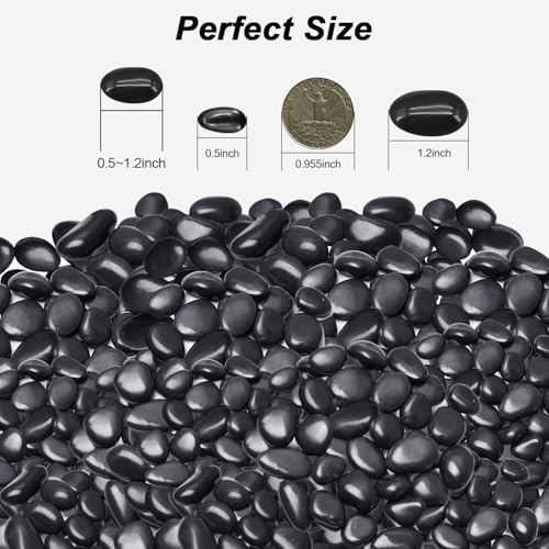 Image of Pebbles for Indoor Plants,Virekm River Rocks,Decorative Ornamental Pebbles,Garden Landscaping Stones Gravel Filler for Home Decoration Flower Bed Fish Tank Plants Vases Succulents (10 Pounds)