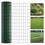 Wire Fence ,1.02m x 10m PVC Coated Fencing Roll, Heavy Duty Garden Wire Mesh Galvanized Steel (10cm x 5cm Mesh, 2mm Wire), Easy Installation for Garden Fencing,Poultry Coops, Plant Support