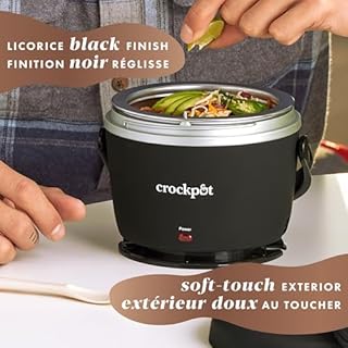 Crock-Pot Electric Lunch Box, Portable Food Warmer for On-the-Go, 20-Ounce (591 mL), Black Licorice