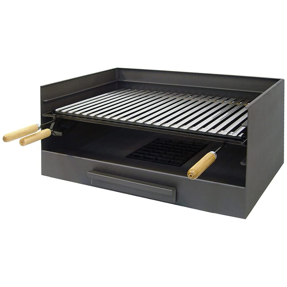 Imex El Zorro 71515 - Cajón para barbacoa con parrilla de inox, 61 x 40 x 33 cm