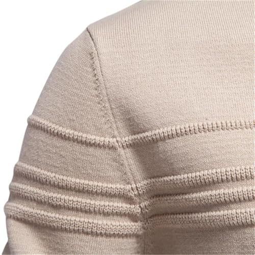 Men's Crewneck Pullover Sweater Knitted Cotton Stripped Autumn Winter Warm Sweaters3
