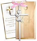 Baptism Gifts for Boys & Girls,First Communion Gifts for Kids,Christening Baby Shower Party 6in Praying Cross