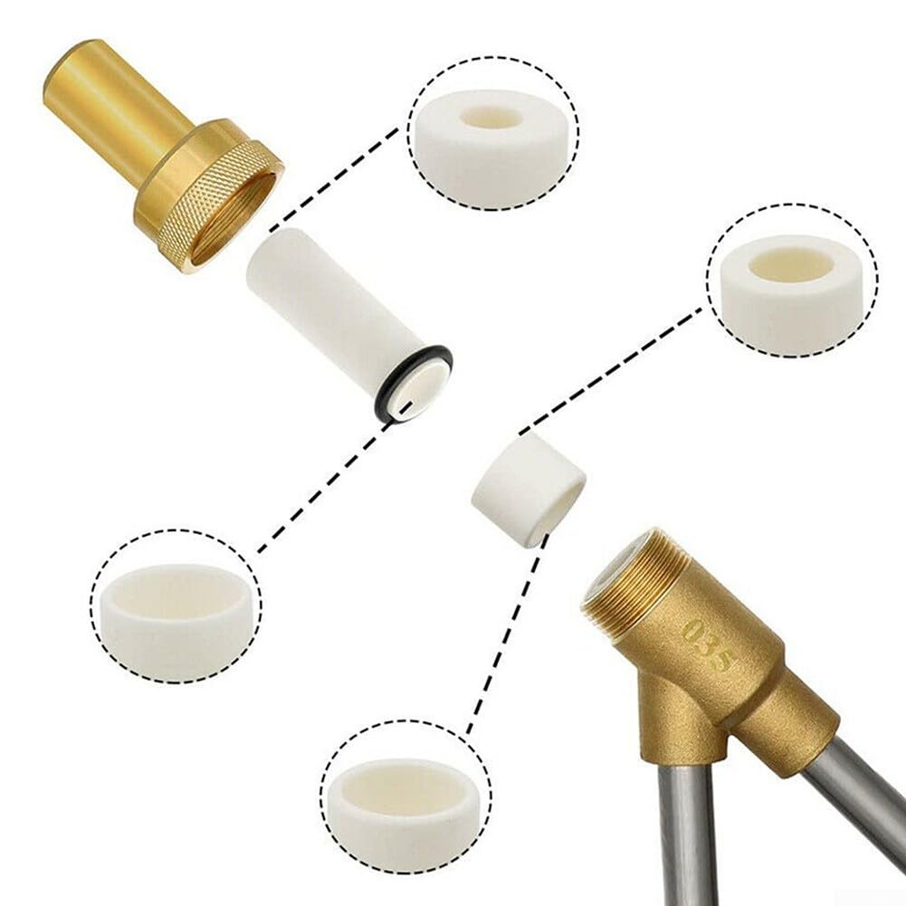 Kit di sabbiatura per idropulitrice a umido, attacco 5000 PSI 1/4 di pollice Quick Connect per rimozione della vernice ruggine Set di ugelli in acciaio inossidabile in ottone resistente con