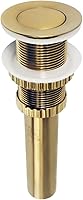 Vista 1 de Kingston Brass EV8417 Coronet Push Pop-Up Bathroom Sink Drain Without Overflow, Brushed Brass 8.44 x 2.44 x 2.44