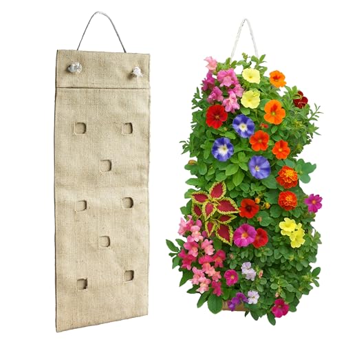 HANG & GROW Canvas Hanging Bag – 8 Holes (1"