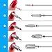 Makartt Nail Drill Bits Set 5PCS Silver Tungsten Carbide Nail Drill Bits Remove Gel Polish Poly Nail Gel Dip Powder Cuticle Drill Bit Professional Bits Tools Nail File Drill Bit Manicure B-20