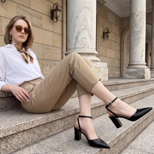 Image of Susanny Women's Heels Closed Pointed Toe Strappy Stiletto Pump Dressy Shoes