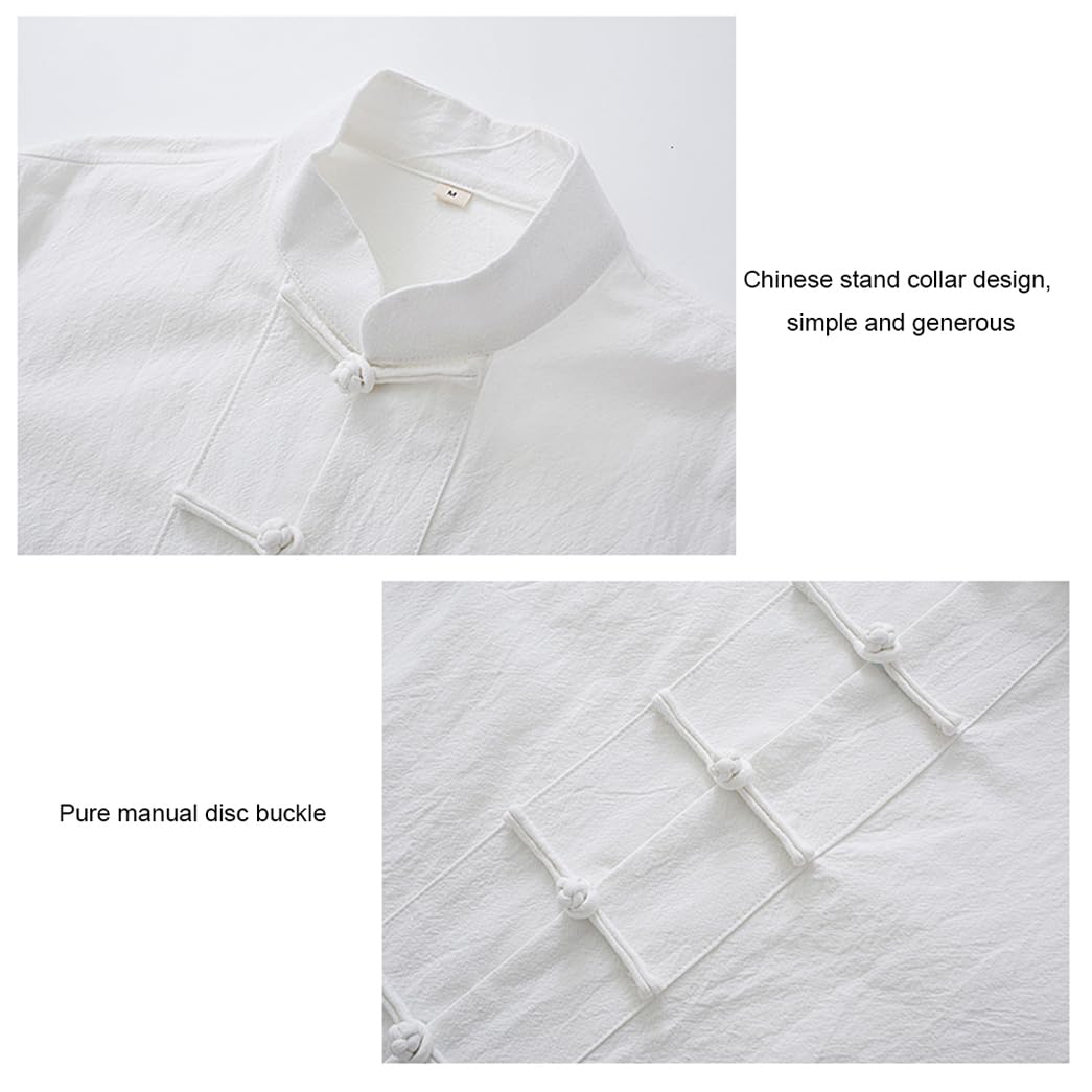 ZHOUXIAO Baumwollwäsche Tai Chi Uniform Männer Kung Fu Kleidung Langarm chinesische traditionelle Kleidung, großer Tanganzug Hanfu Hosen Jacken Kampfkunstanzug Meditation Kle blue-M