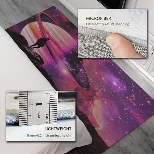 Tapis cyberpunk violet apocalyptique lavable 100x150cm pour salon - 6