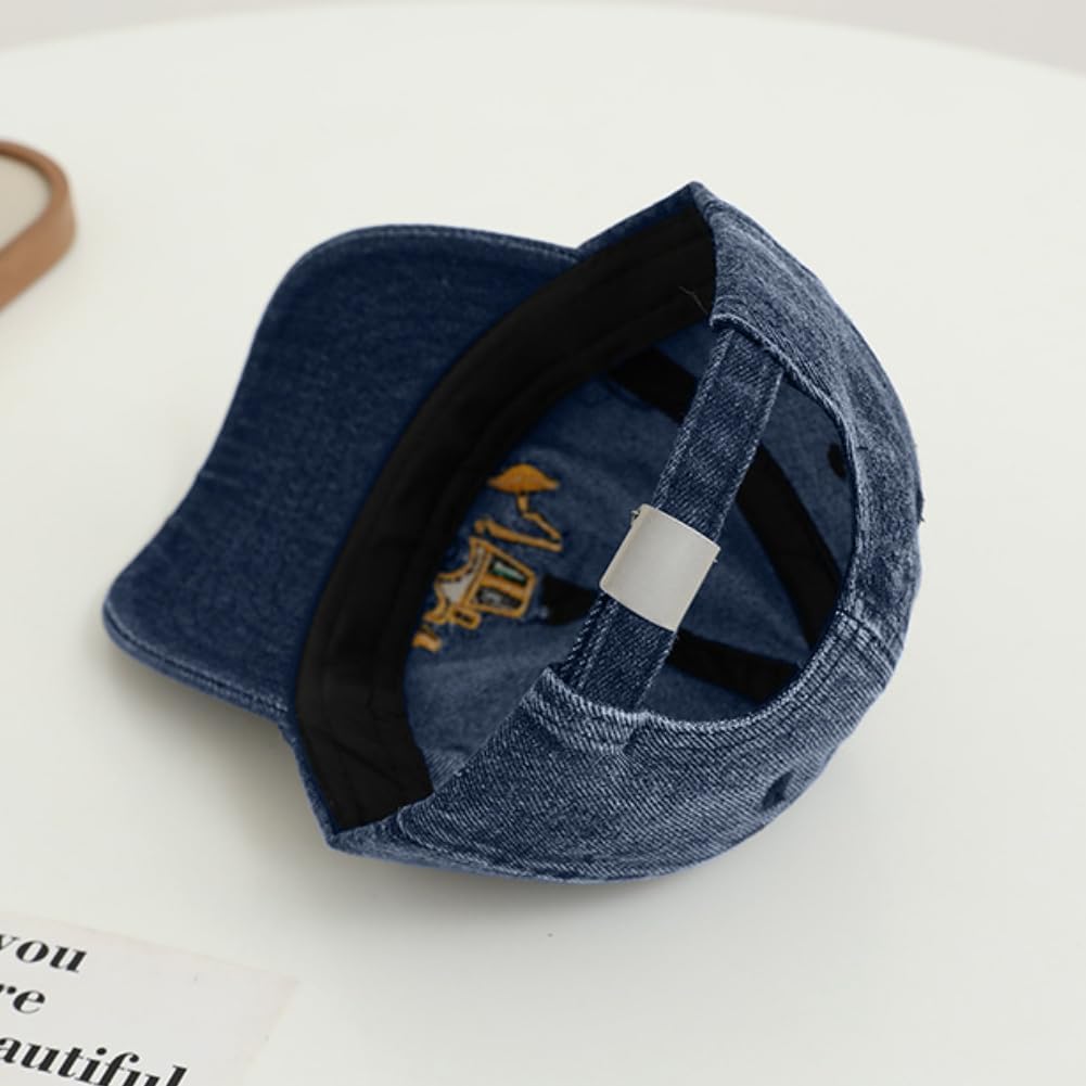 Cute Embroidery Excavator Kids Baseball Cap Adjustable Cotton Washed Vintage Cowboy Hat for Boys Girls Age 2-8 - Image 6