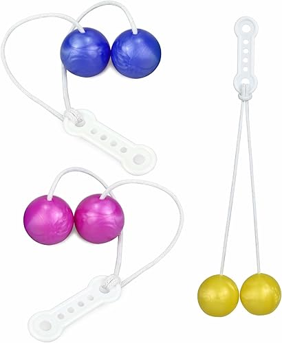 Miniatura 4 de Lato Lato Clack Ball - Paquete de 3 bolas de clackers novedosas en una cuerda, juguete sensorial para niños