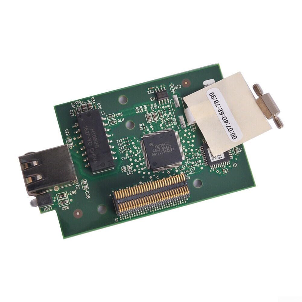 per Zebra ZM400 ZM600 Scheda di rete Server di Stampa Interna 79823 79501-011 Modulo di ricambio Adattatore LAN Ethernet Modulo di ricambio Scheda PCB Verde Apparecchiature per ufficio