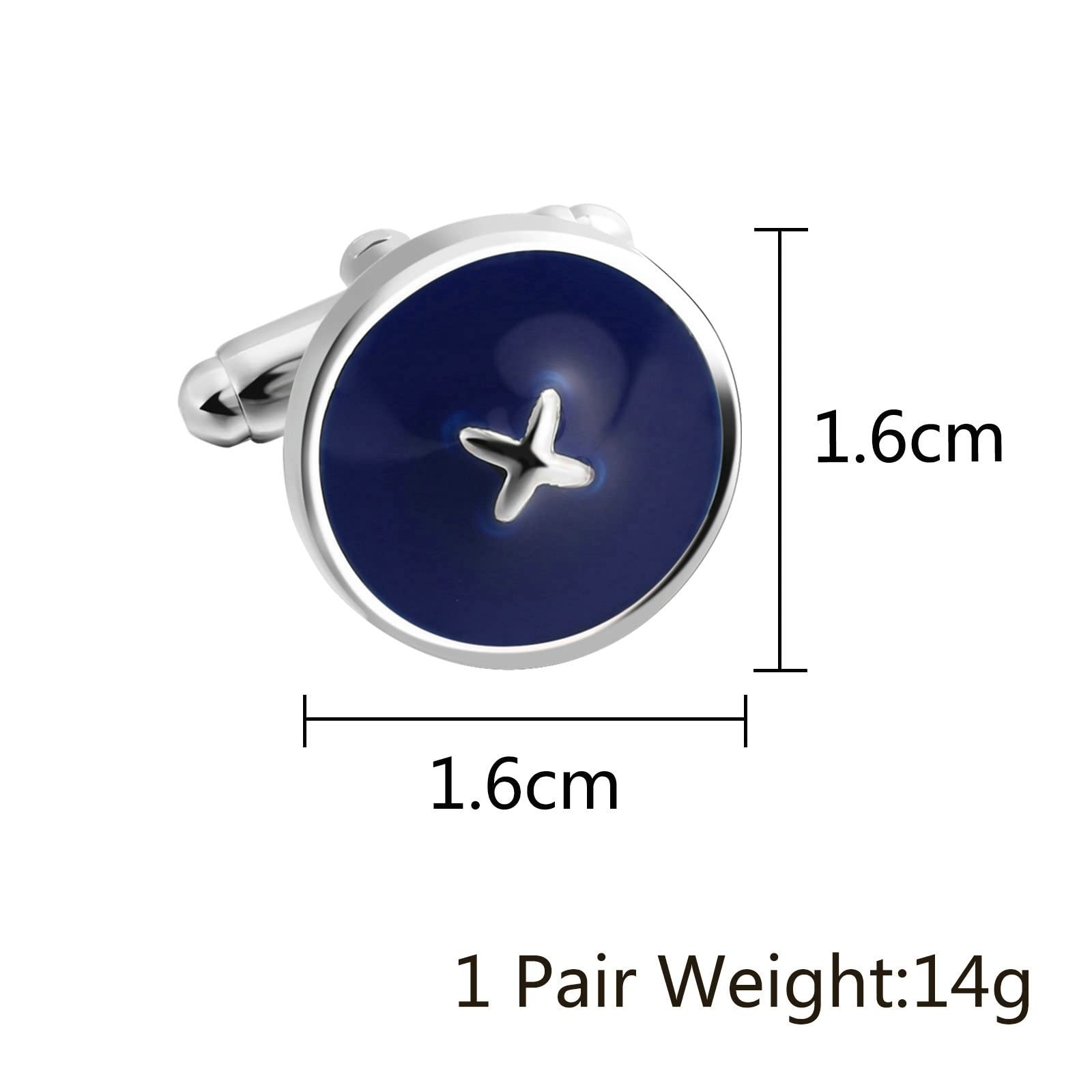 Bouton Manchette, Cadeau Jeune Homme Acier Inoxydable Conception de Bouton Rond en Émail Bouton Manchette Date d'anniversaire l'obtention du diplôme