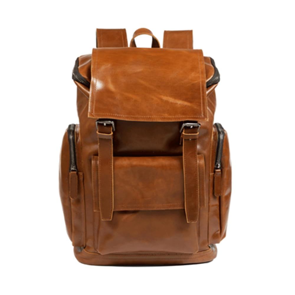 Backpack Stylish Vintage Leather Sling Bag - Versatile Chest Shoulder Backpack For Men Convenient Cross-body Bags For Casual