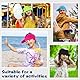 TAGVO Kinder Visor Cap Sonnenhut für Mädchen und Jungen 3-9 Jahre, UV-Schutz Sommerhut Breiter Krempe mit Atmungsaktives Schweißband, Elastisch Strandhut Golf Tenniskappe für Outdoor Sport