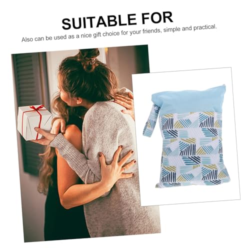 Bolsa de aseo portátil para mujeres, color azul miniatura 3
