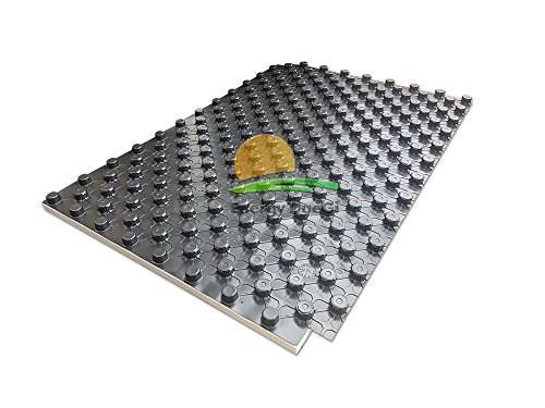 Pannello radiante termoisolante con bugne per impianti di riscaldamento a pavimento (h 40 (20 + 20 bugna)), Confezione da 11,2 mq