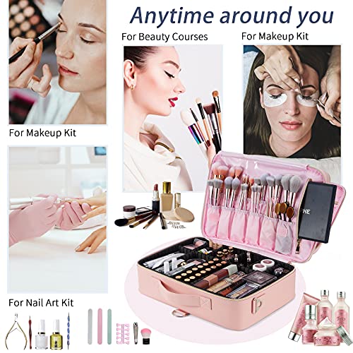 Joligrace-Large-Oxford-Fabric-Professional-Makeup-Bag-with-Removable-Back-Strap-Cosmetic-Case-Beauty-Box-Hairdressing-Tools-Organiser-Storage-Box-Hot-Pink
