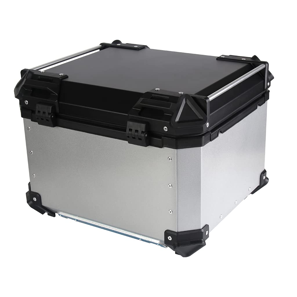 Amazon | トップケース バイク用リアボックス 55L シルバー アルミ製品