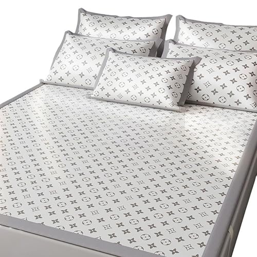 MRVAKDYDI Esterilla refrescante de Verano, Tamaños múltiples de enfriamiento de Verano Plegables Respirables carbonizados de la Estera for Dormir de la Rota(150x200cm)