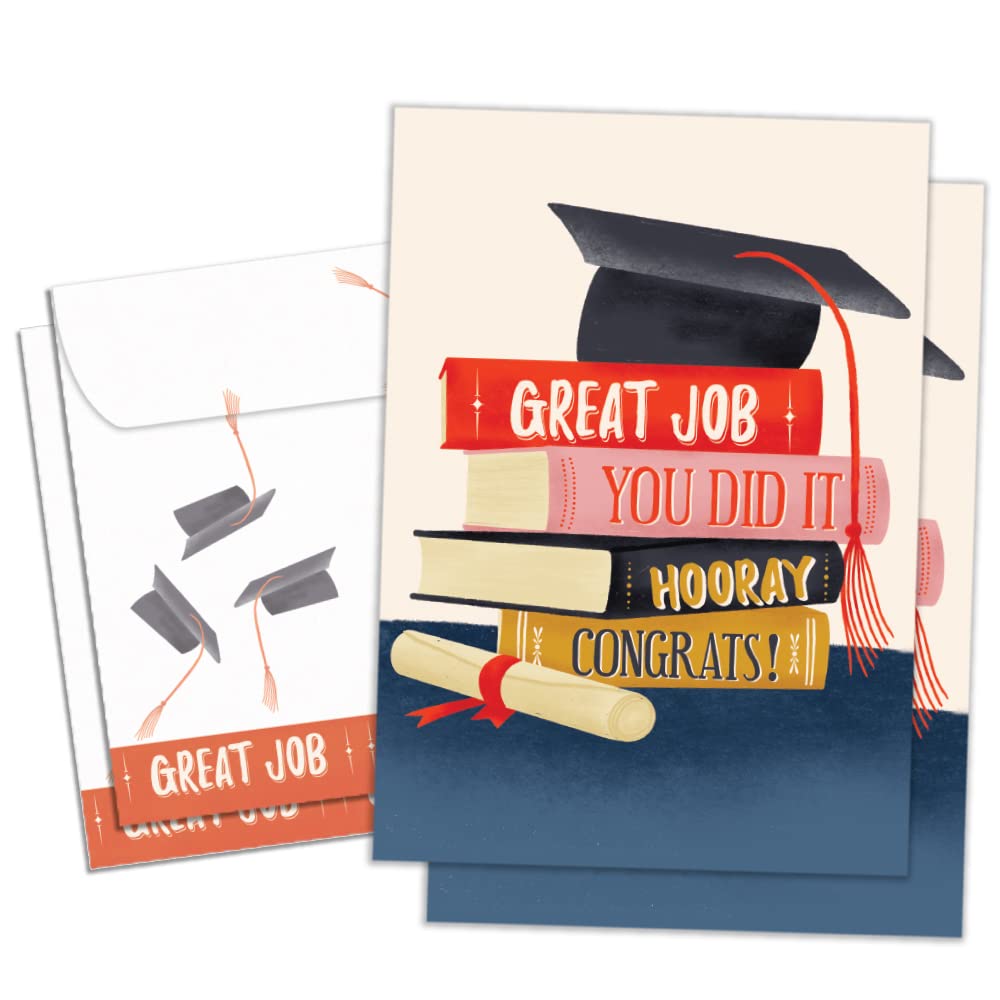 Tree-Free Graduation Cards - Eco-Friendly 2-Pack With Matching Envelopes, Made In USA