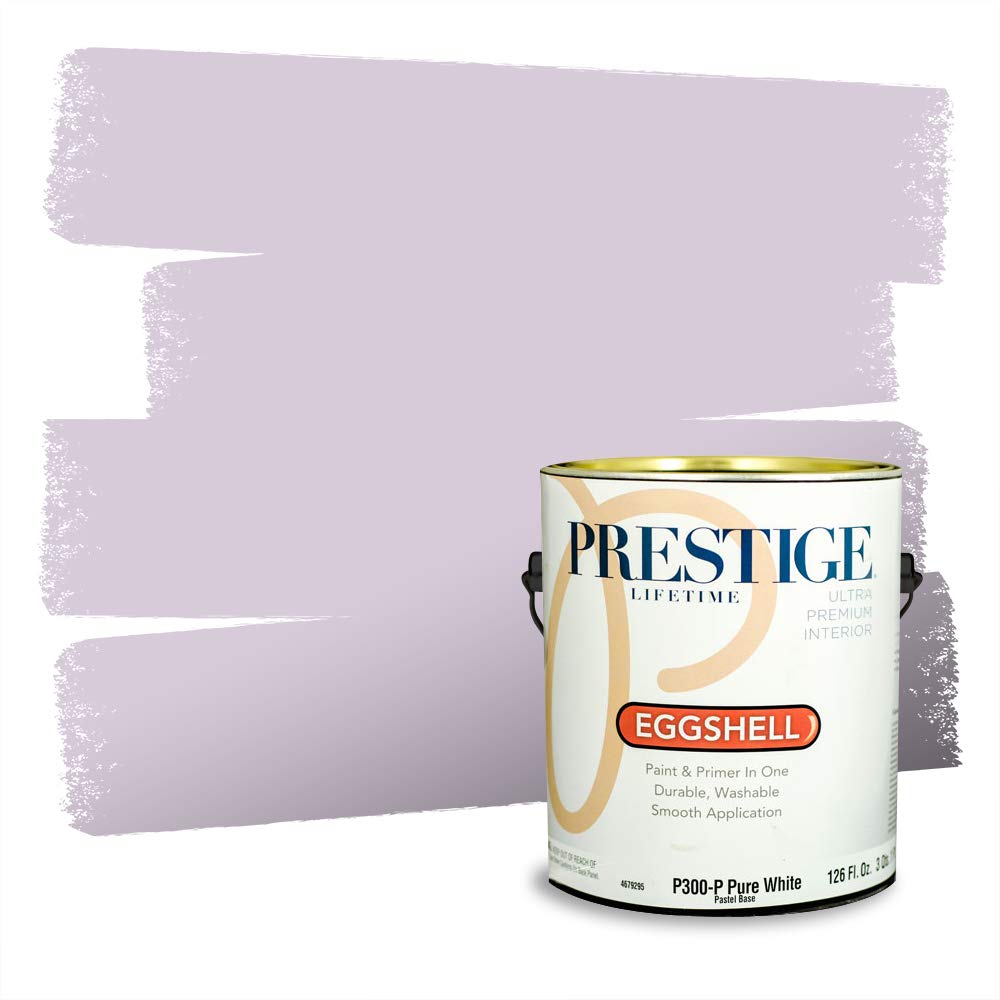 PRESTIGE Paints Interior Paint and Primer In One, 1-Gallon, Eggshell, Comparable Match of Valspar* Early Lilac*