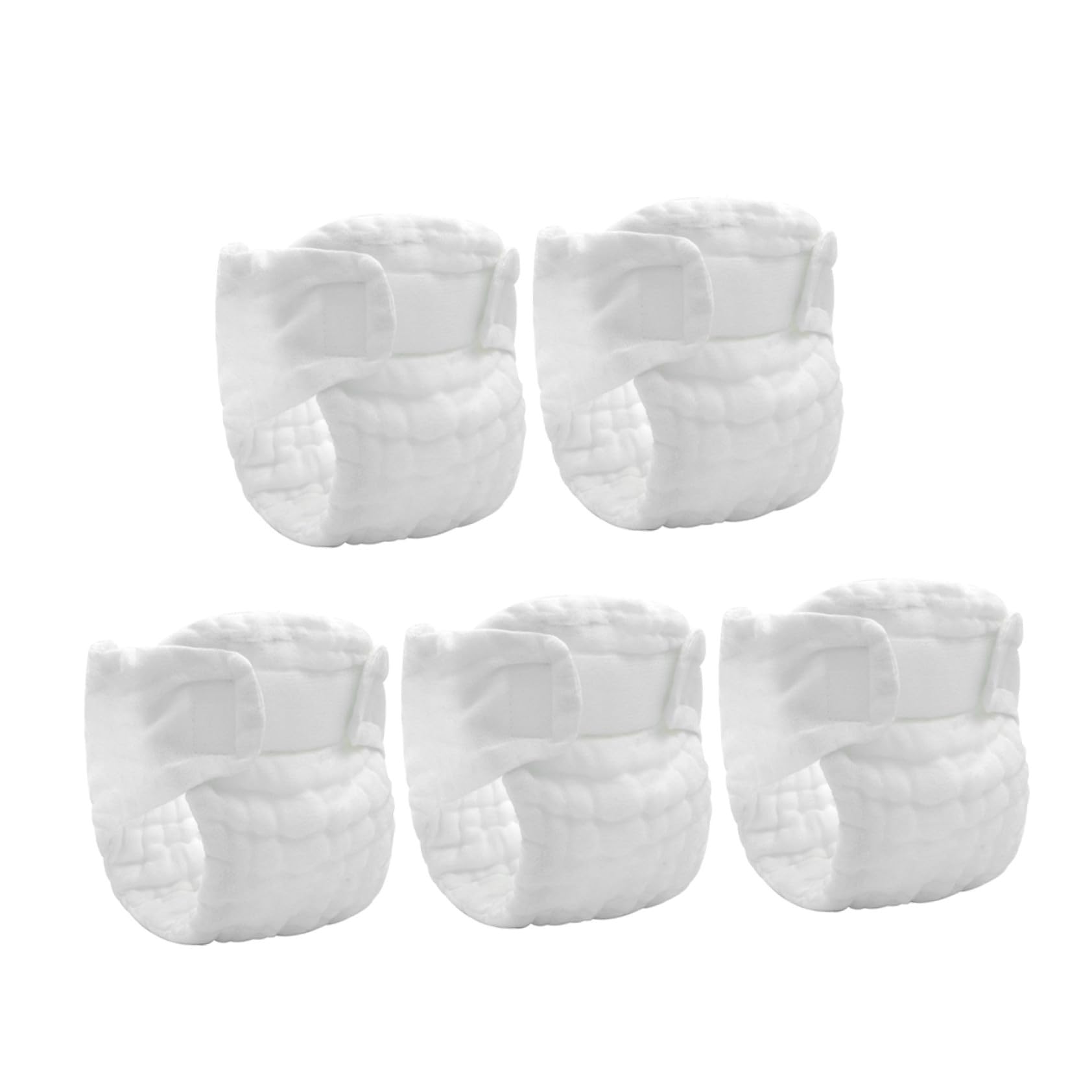 Couches Lavables Réutilisables pour -né, Lot de 5, Coton Blanc